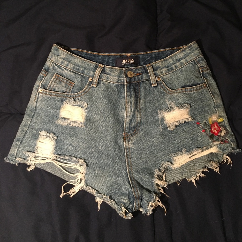 Denim shorts